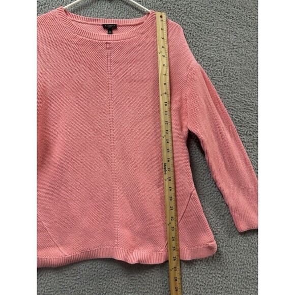 Talbots Sweater Womens XL Petite Pink Long Sleeve Round Neck Pure Cotton - Picture 3 of 9